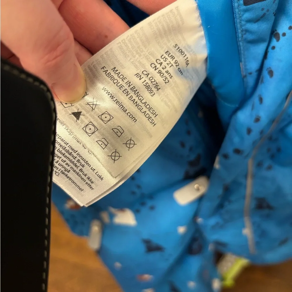 Reima Reimatec Snowsuit 2T Blue Winter One Piece Waterproof Snow Suit